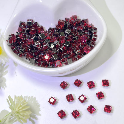 OneMillet Black-Base Square  Zirconia Stone 4mm