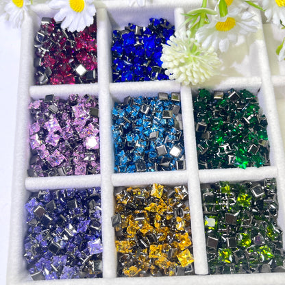 OneMillet Black-Base Square  Zirconia Stone 4mm