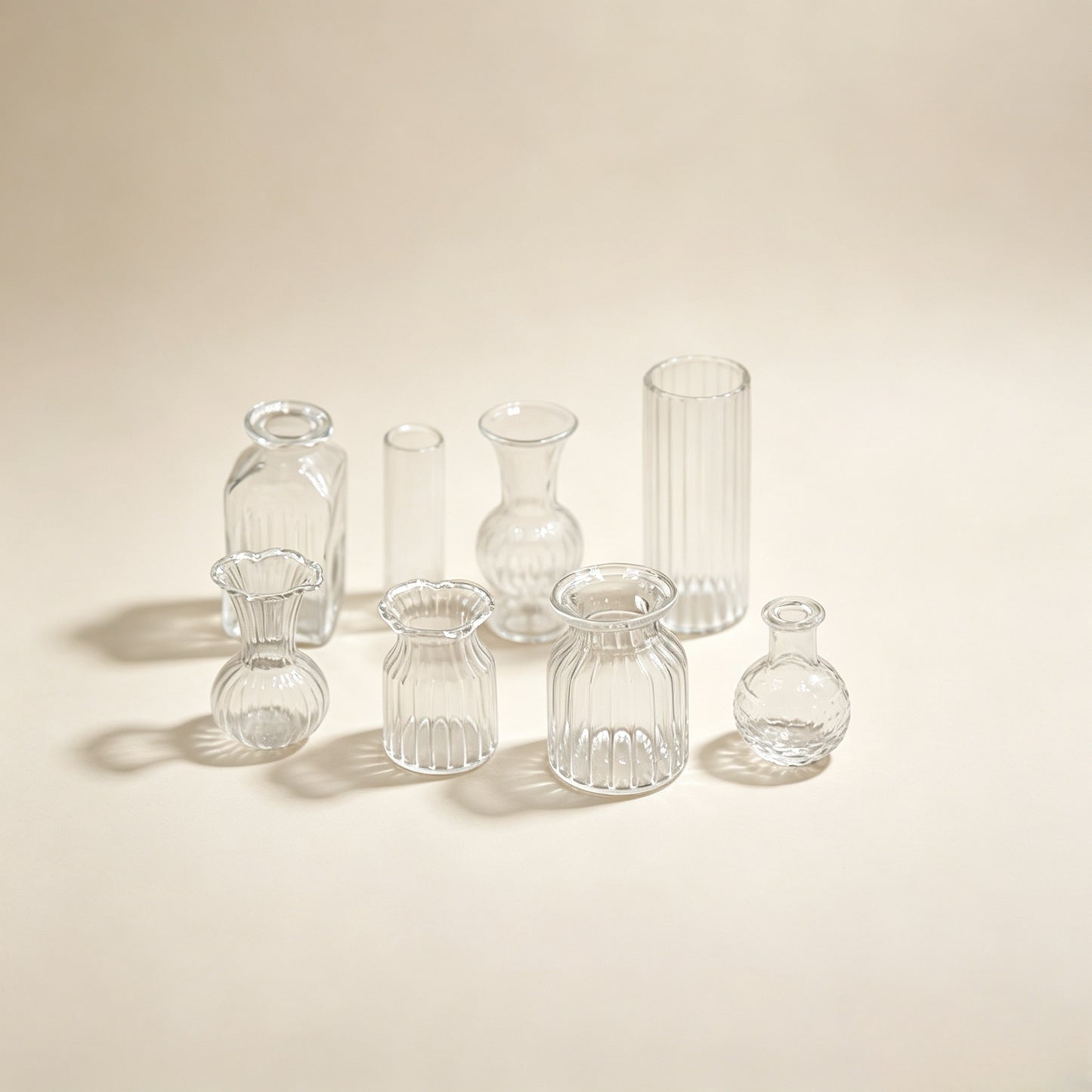 Mini Glass Vase Collection, Tiny Bud Vases for Beaded Flowers & Fresh Mini Bloom