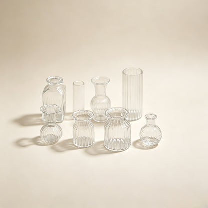 Mini Glass Vase Collection, Tiny Bud Vases for Beaded Flowers & Fresh Mini Bloom