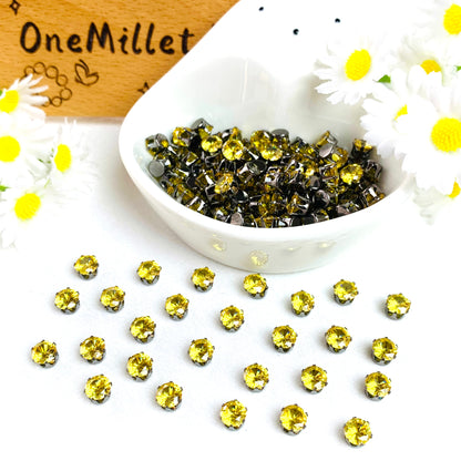 OneMillet Black-Base Round Zirconia Stone 5mm